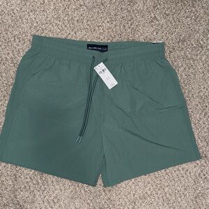 Abercrombie & Fitch Teal Green Drawstring Swim Shorts